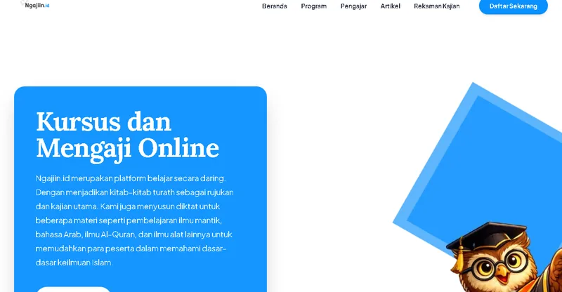 Ngajiin website screenshot