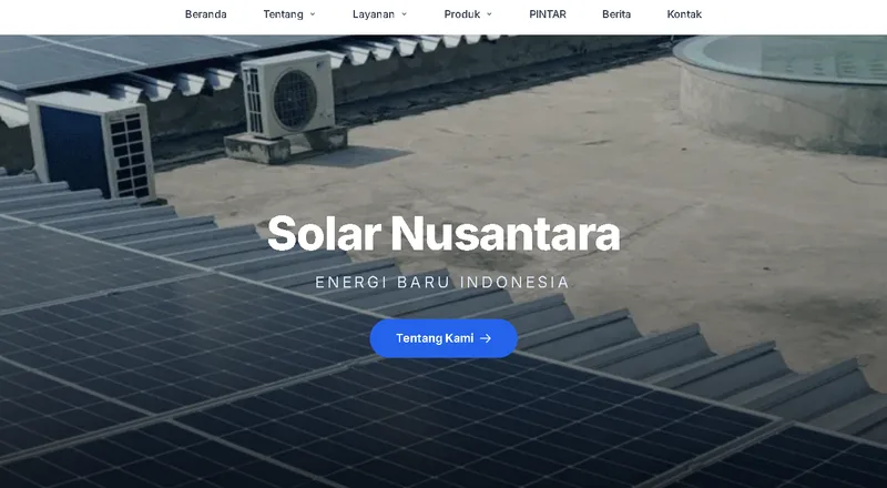 Solar Nusantara website screenshot