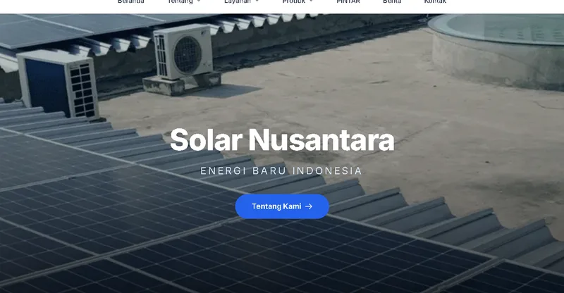 Solar Nusantara website screenshot